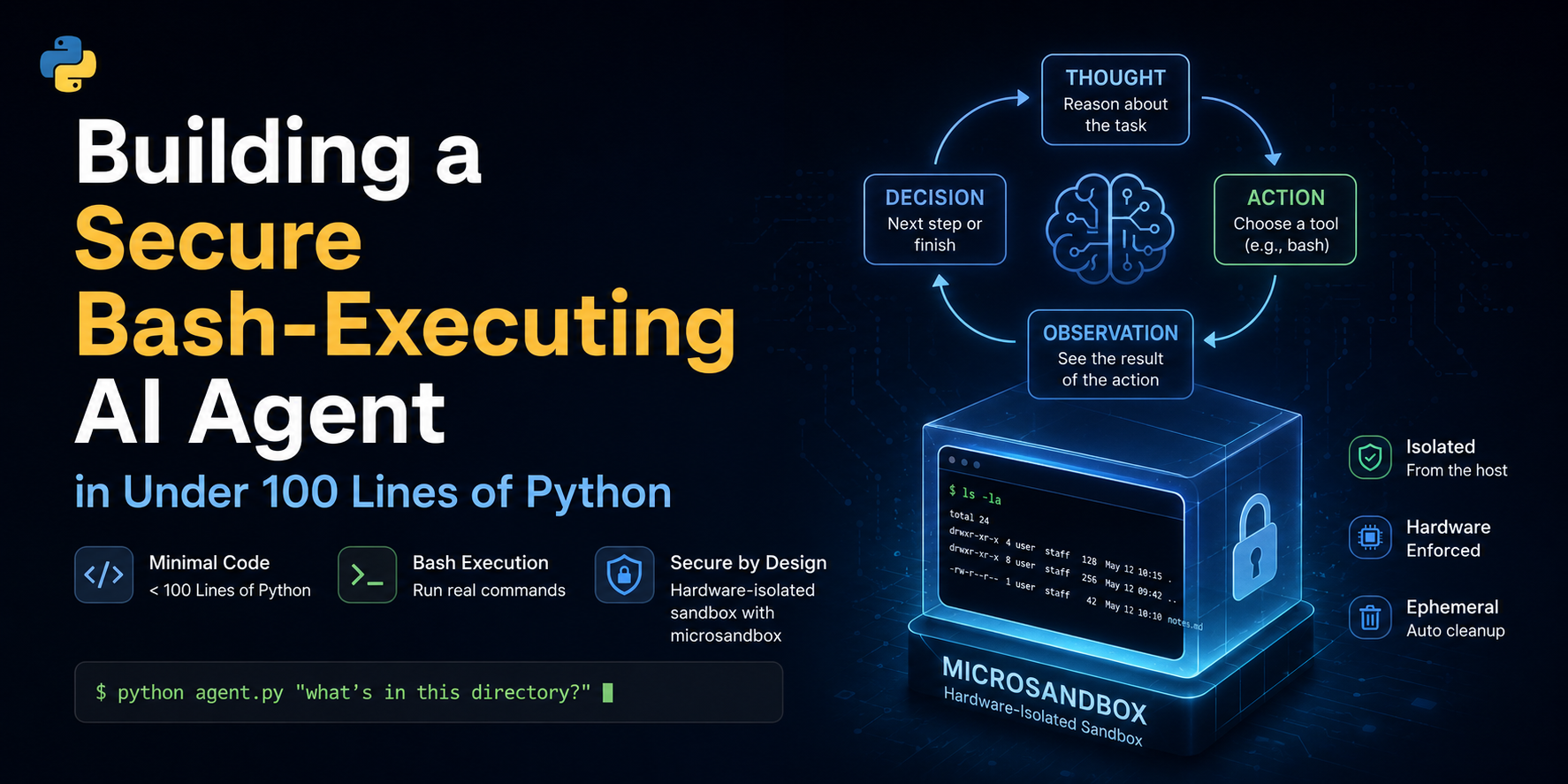 Building a Secure Bash-Executing AI Agent in Under 100 Lines of Python